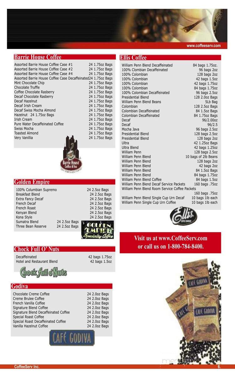 Coffee Serv - Dresher, PA menu_pic