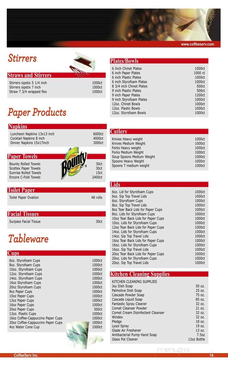 Coffee Serv - Dresher, PA menu_pic