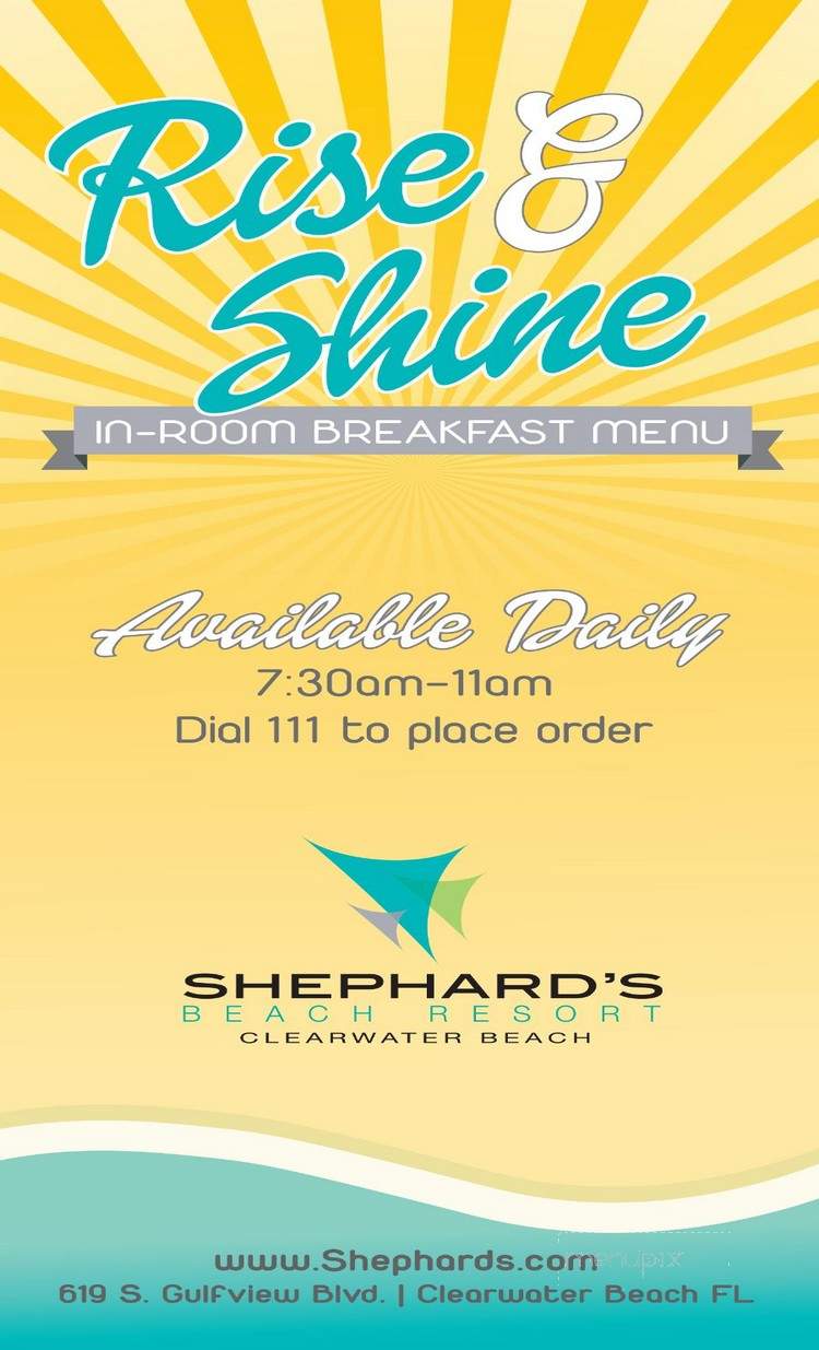 Shephard's Waterfront Restaurant - Clearwater, FL menu_pic