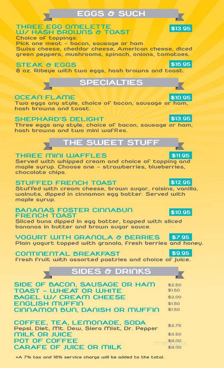 Shephard's Waterfront Restaurant - Clearwater, FL menu_pic
