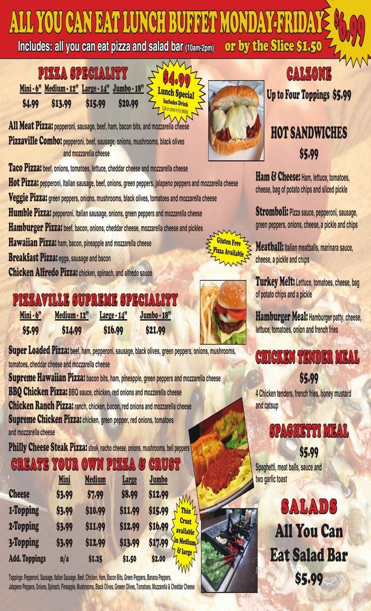 Pizzaville - Mooresville, IN menu_pic