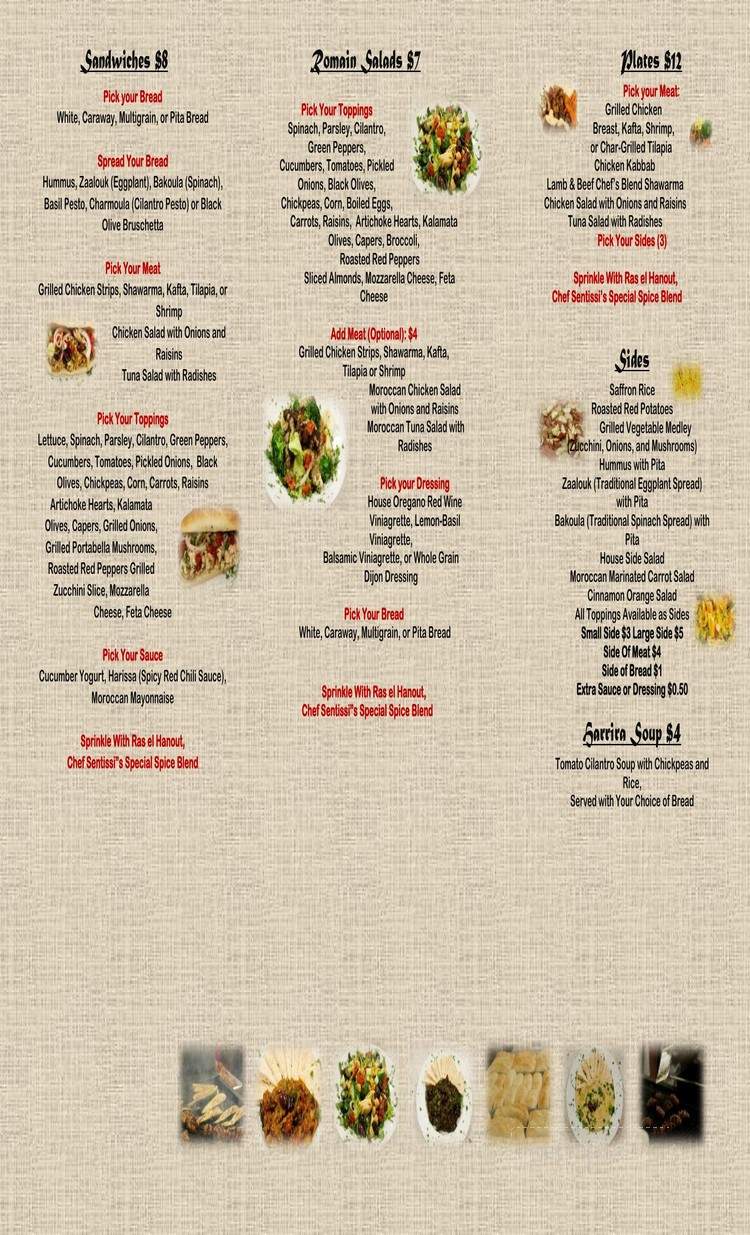 Poccadio Moroccan Grill and Gourmet Sandwiches - Indianapolis, IN menu_pic