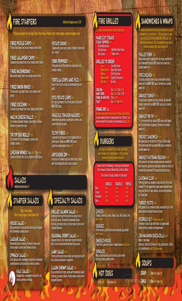 Men Wielding Fire - Lakeville, MA menu_pic