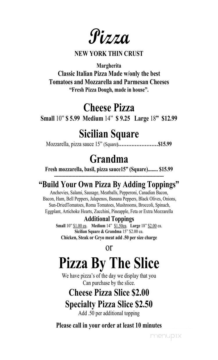 Luciano's Pizza & Subs - Wilmington, NC menu_pic