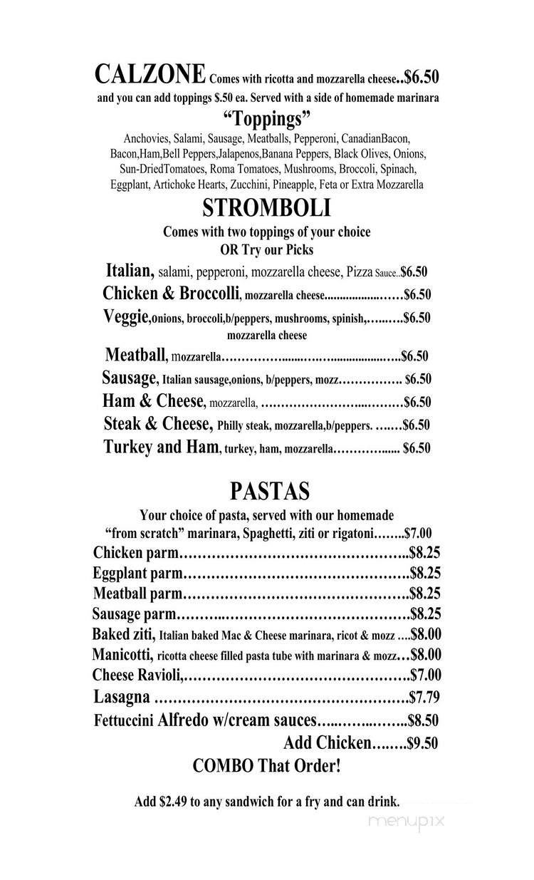 Luciano's Pizza & Subs - Wilmington, NC menu_pic