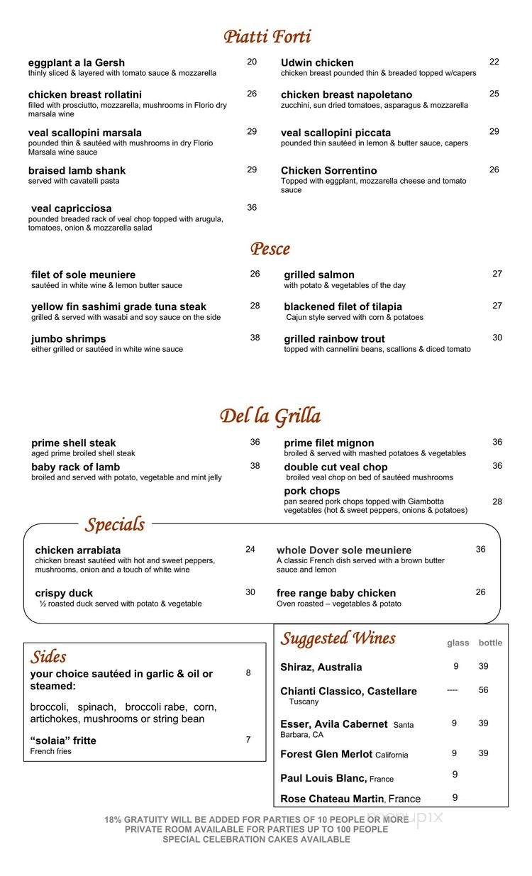 Solaia - Englewood, NJ menu_pic
