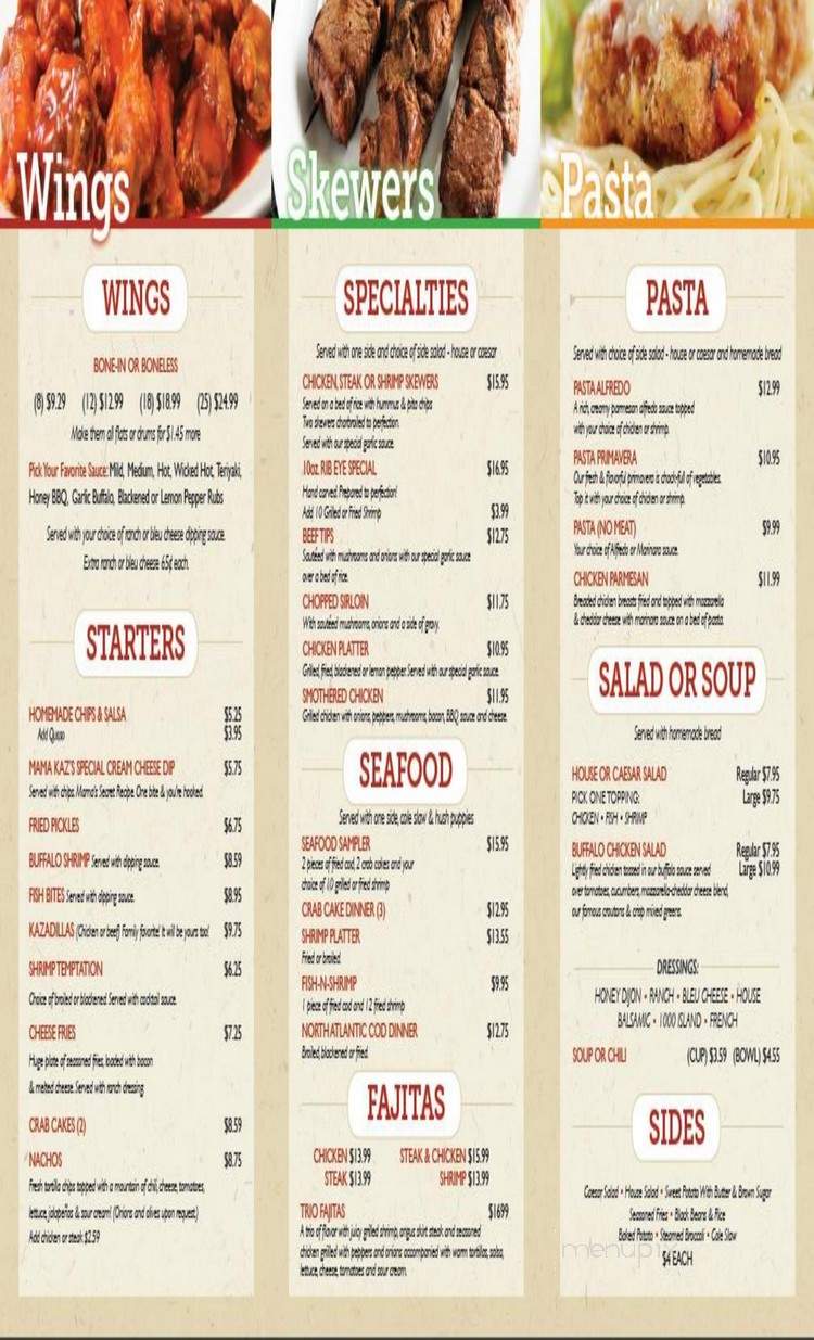 Kaysons Grille - Canton, GA menu_pic