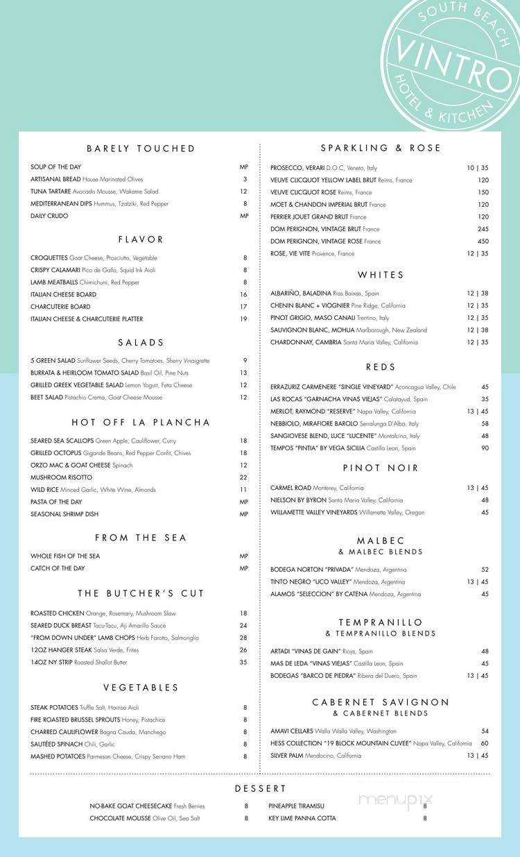 Scorpion Bar - Miami Beach, FL menu_pic