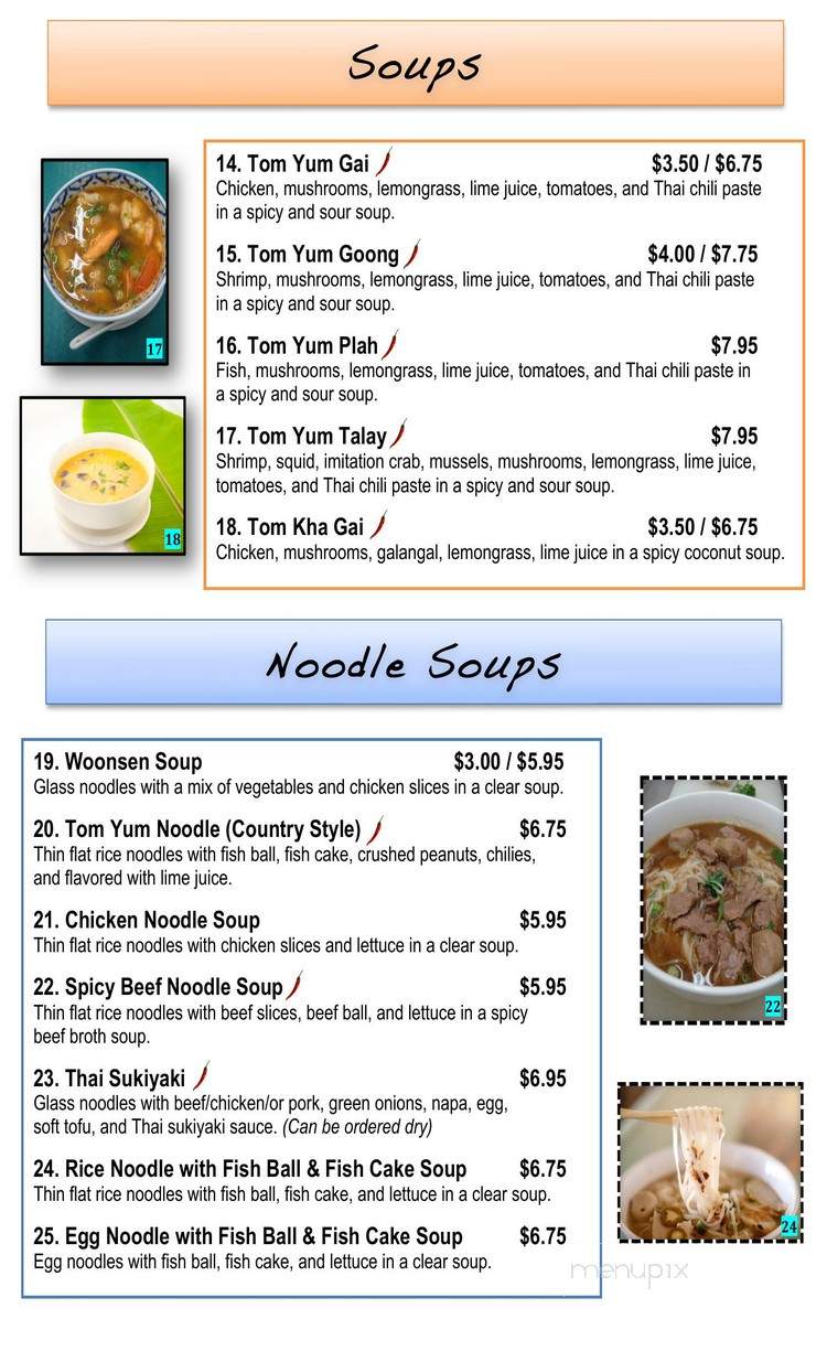 Thai Ocha - Loma Linda, CA menu_pic