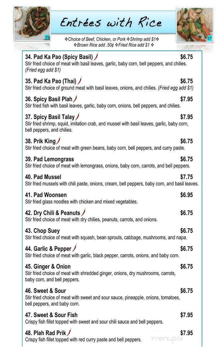 Thai Ocha - Loma Linda, CA menu_pic