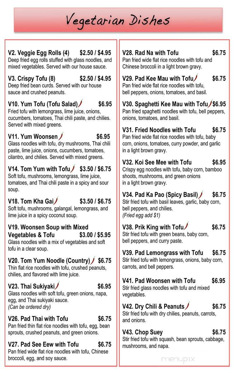 Thai Ocha - Loma Linda, CA menu_pic