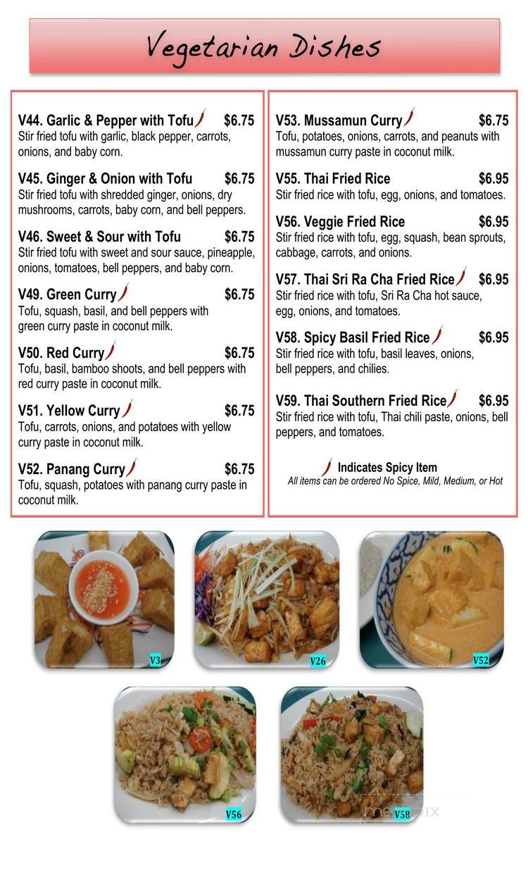 Thai Ocha - Loma Linda, CA menu_pic