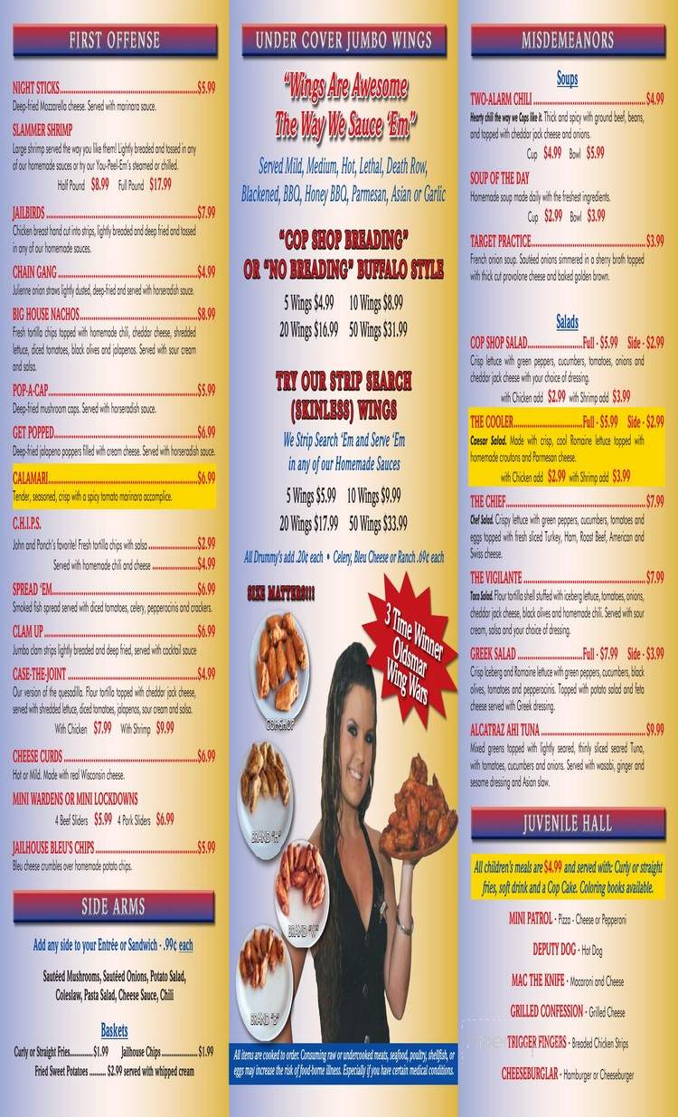 Oldsmar Cop Shop - Oldsmar, FL menu_pic