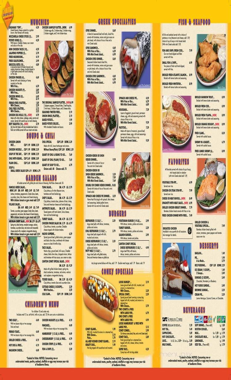 Canton Coney Island - Canton, MI menu_pic