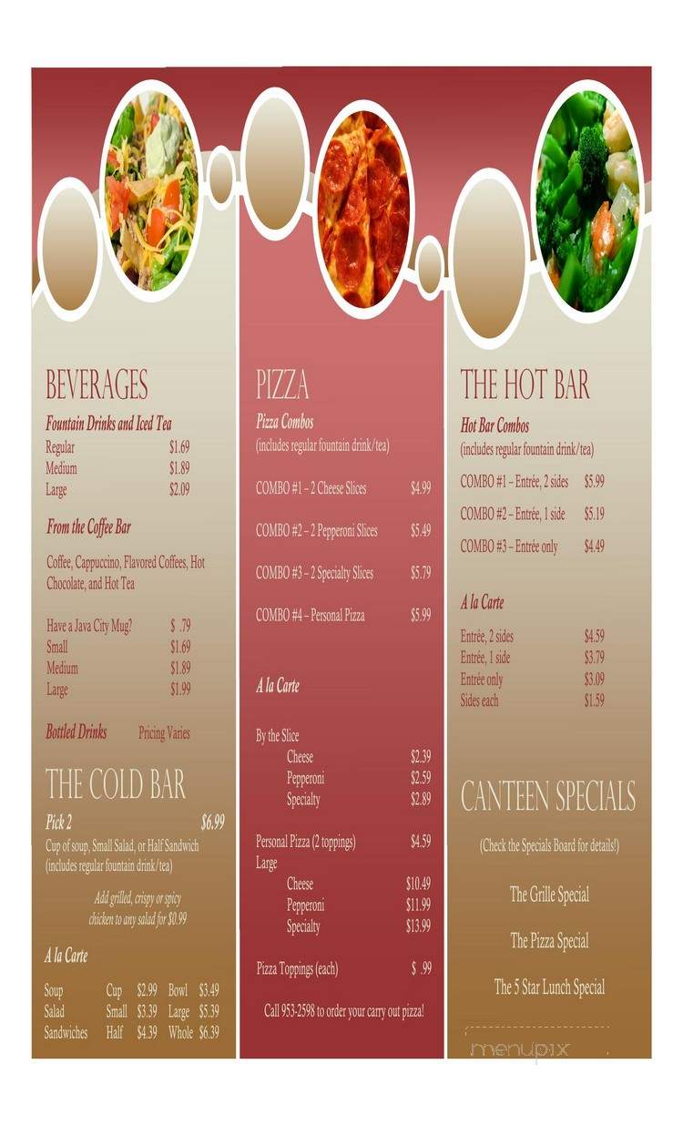 The Canteen - Charleston, SC menu_pic