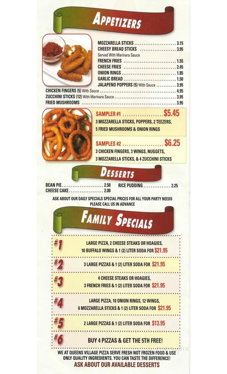 Queen Village Pizza - Philadelphia, PA menu_pic