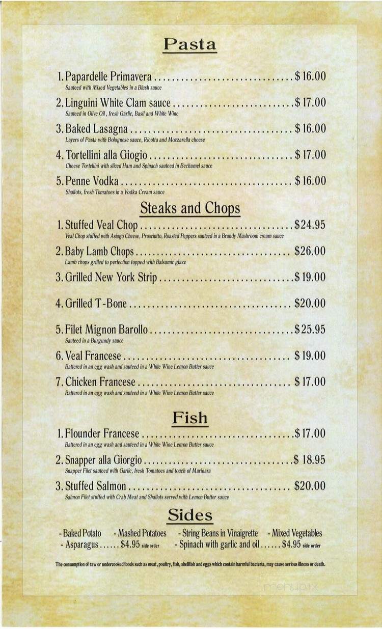 Pal Joey's Fine Dining and Dancing - Altamonte Springs, FL menu_pic