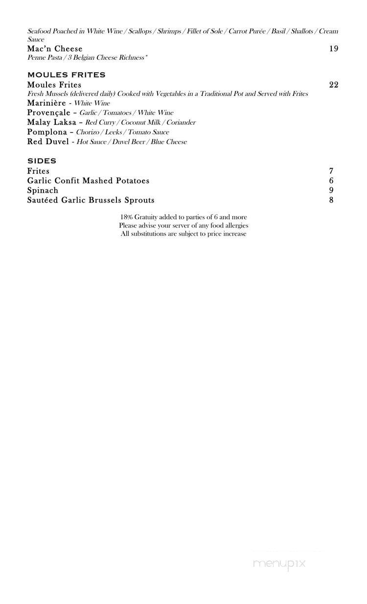 Cafe B by Bice - Manhattan, NY menu_pic