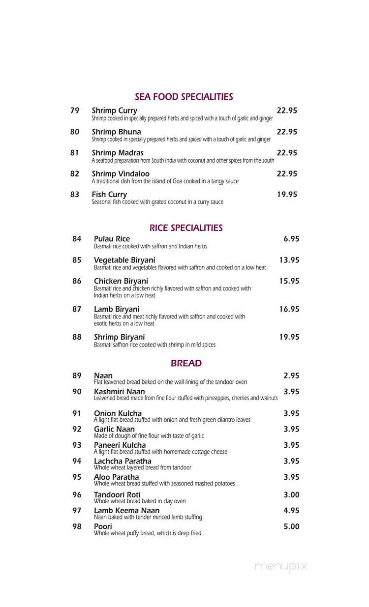 Aashirwab Cafe - Orlando, FL menu_pic