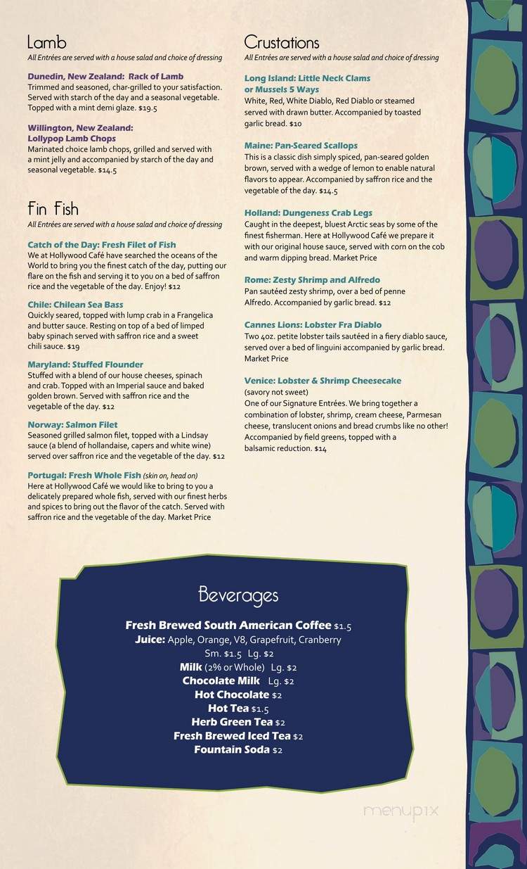 Hollywood Cafe & Banquet Room - Malvern, PA menu_pic