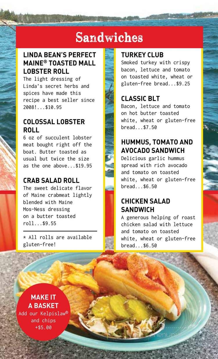 Linda Bean's - South Portland, ME menu_pic