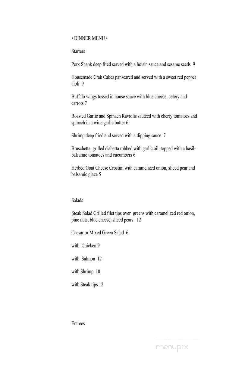 J P Thornton's Bar and Grille - South Portland, ME menu_pic
