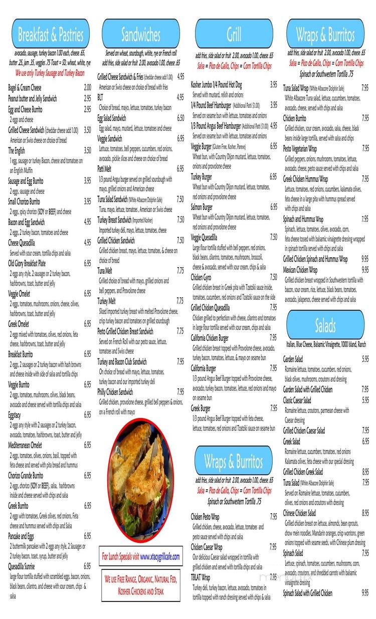Xtacy Grill & Cafe - Encino, CA menu_pic