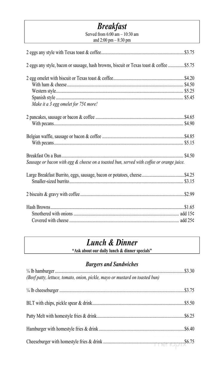 The Iron Skillet & Coffee bar - De Queen, AR menu_pic