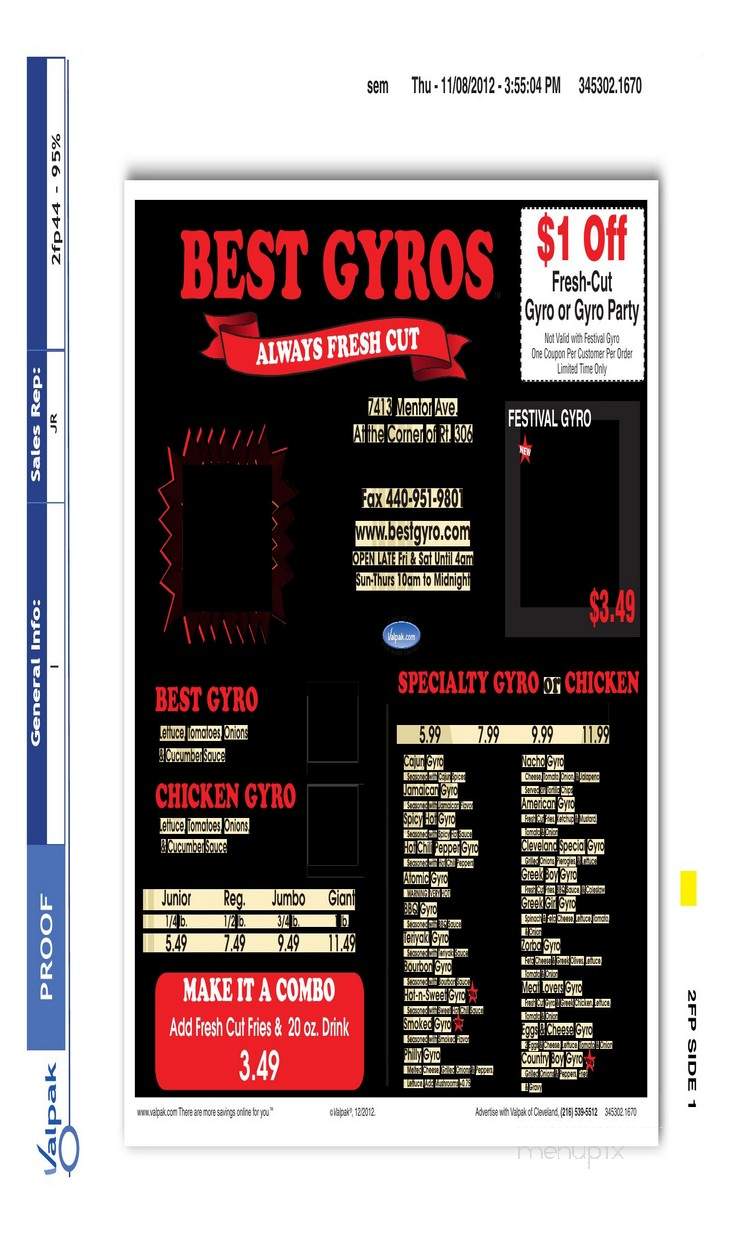 Best Gyros - Mentor, OH menu_pic