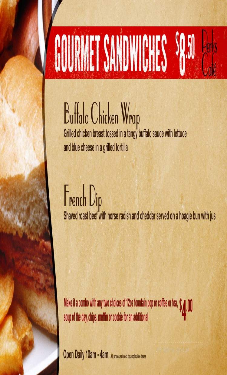Quench Bar - Niagara Falls, ON menu_pic