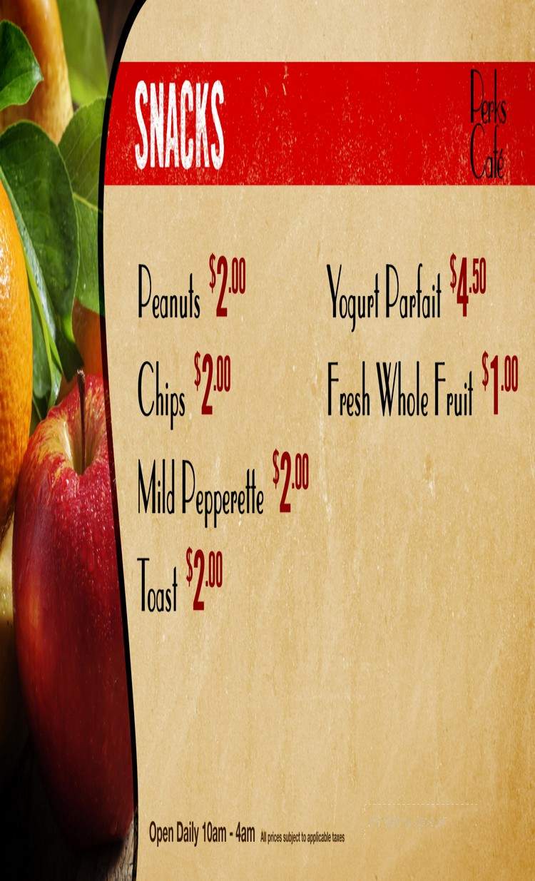 Quench Bar - Niagara Falls, ON menu_pic