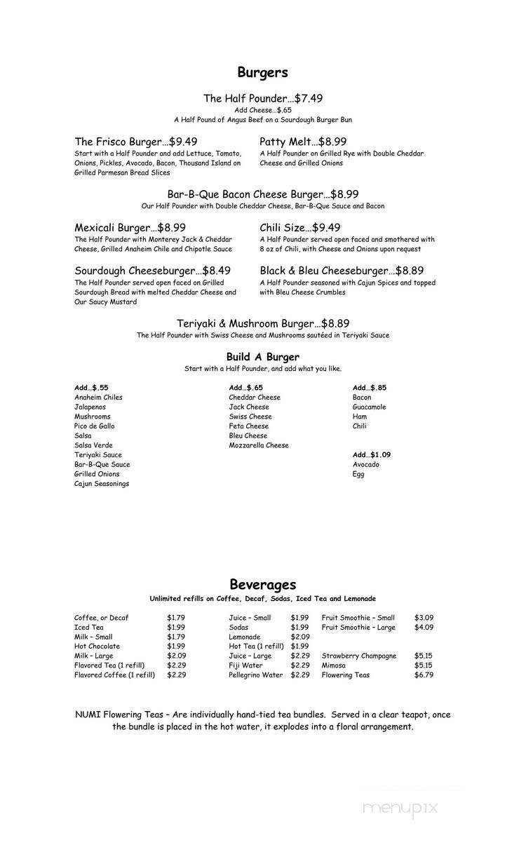J B's Cafe - El Paso, TX menu_pic