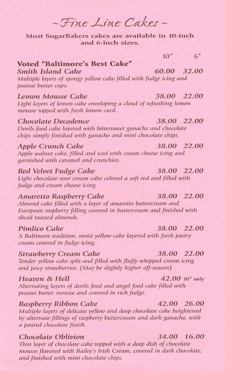 CAKE Bar - Lewes, DE menu_pic