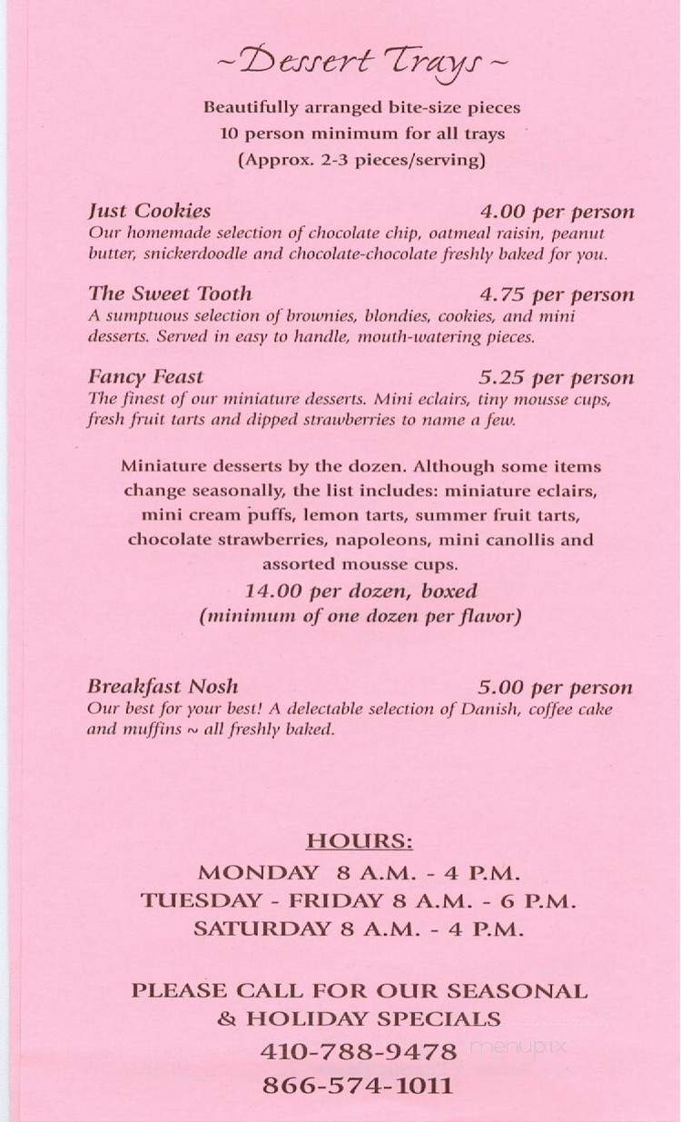 CAKE Bar - Lewes, DE menu_pic