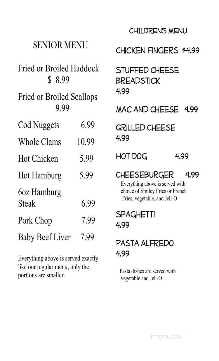 Rosette's Restaurant - Frenchville, ME menu_pic