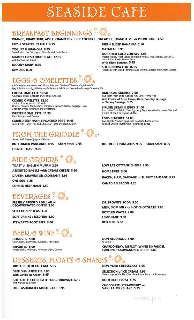 Top of the Trop - Atlantic City, NJ menu_pic