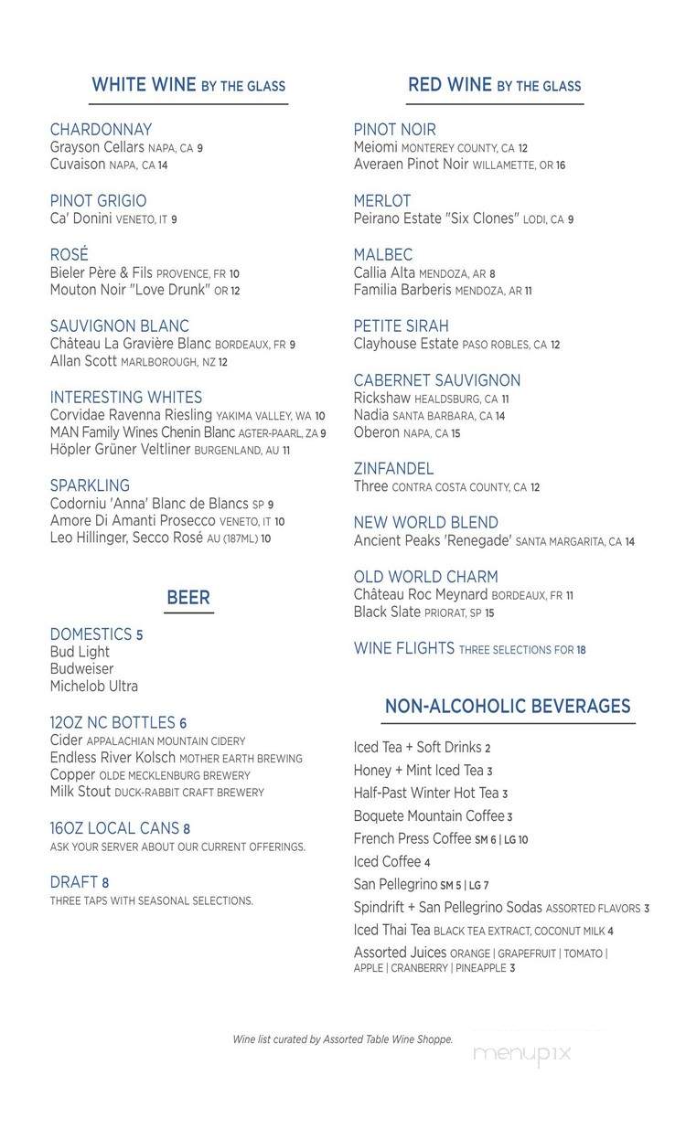 The Asbury - Charlotte, NC menu_pic