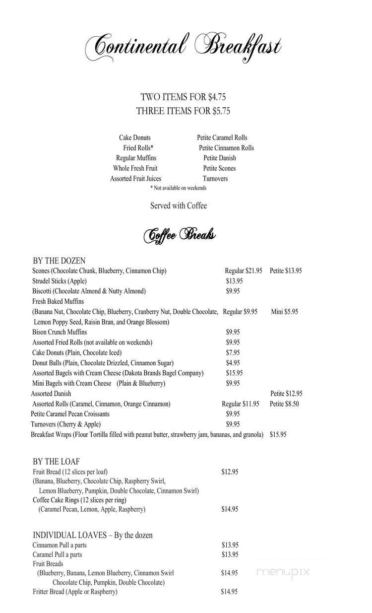 Alumni Center - Fargo, ND menu_pic