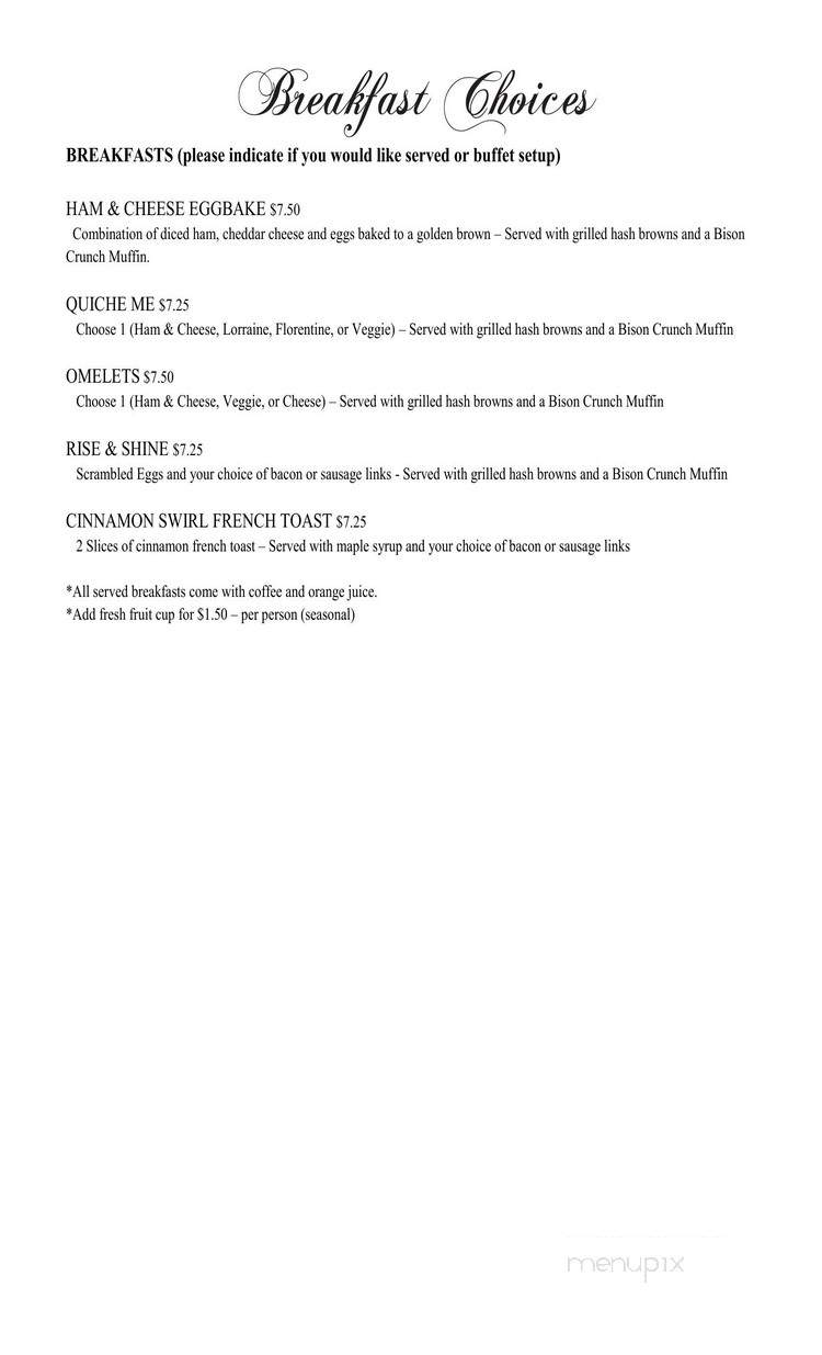 Alumni Center - Fargo, ND menu_pic