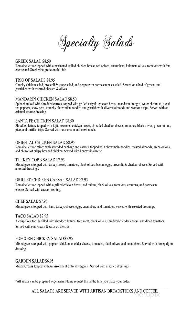 Alumni Center - Fargo, ND menu_pic