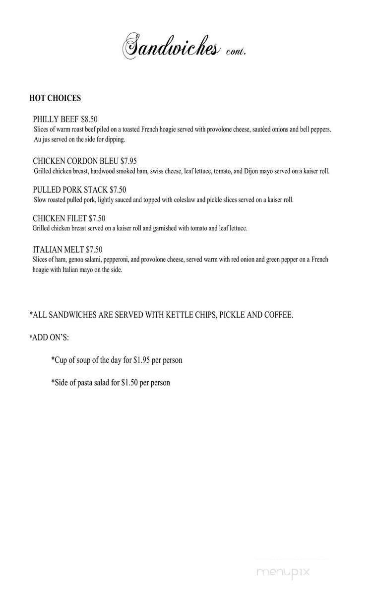 Alumni Center - Fargo, ND menu_pic
