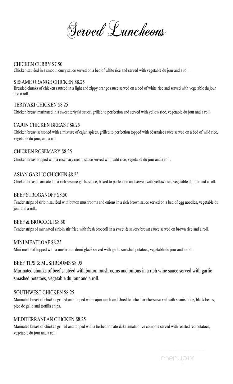 Alumni Center - Fargo, ND menu_pic