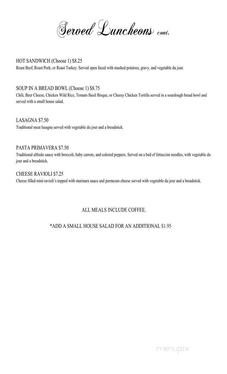 Alumni Center - Fargo, ND menu_pic