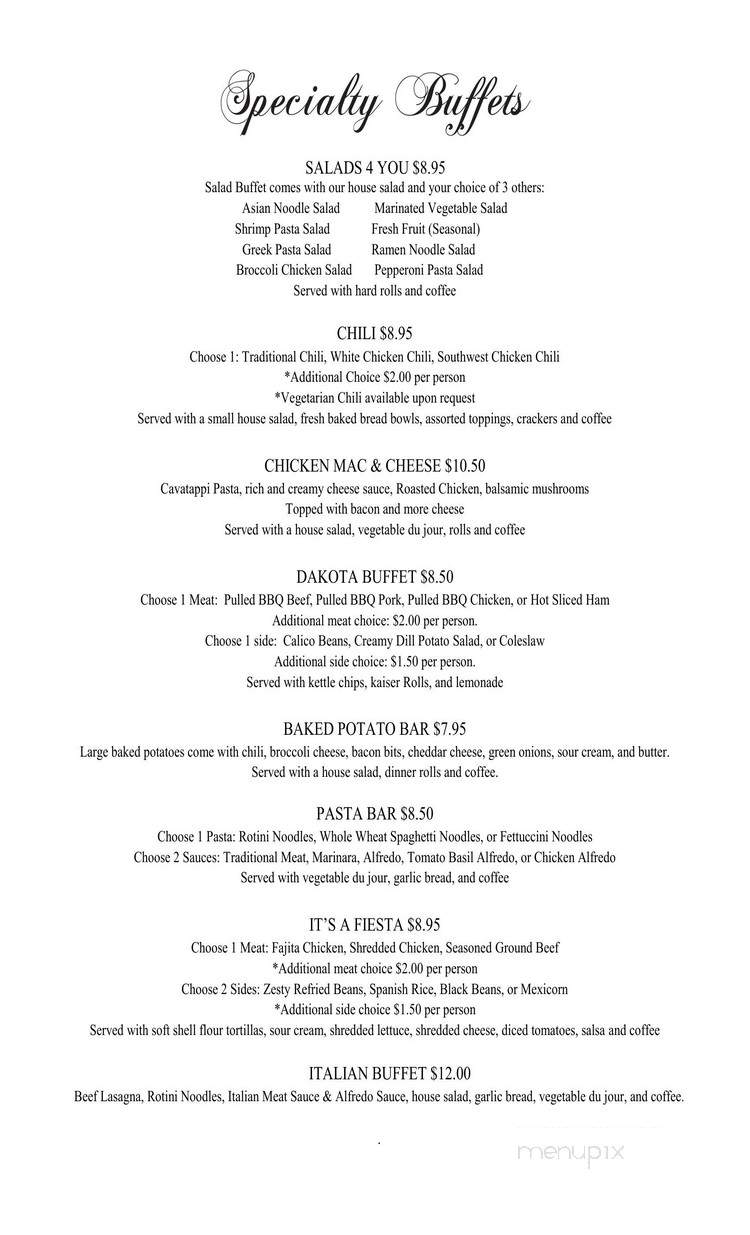 Alumni Center - Fargo, ND menu_pic