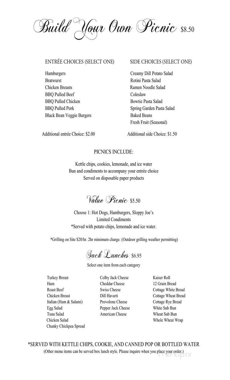 Alumni Center - Fargo, ND menu_pic