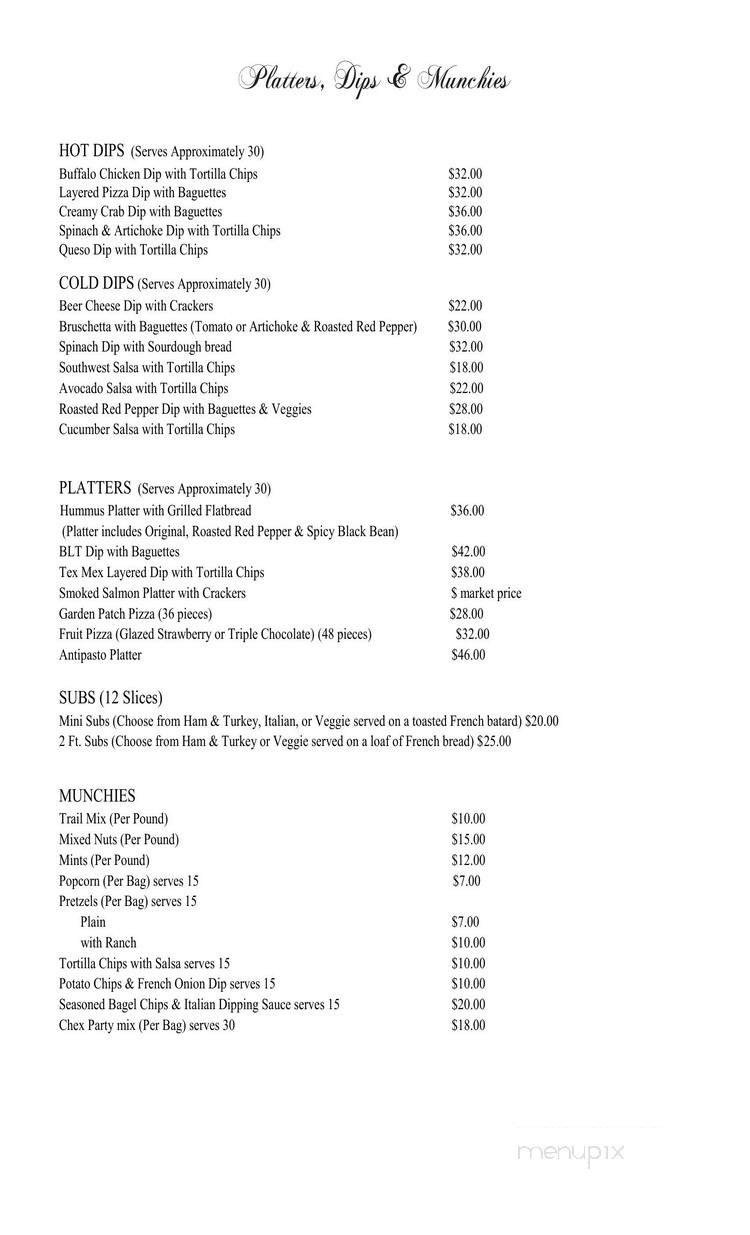 Alumni Center - Fargo, ND menu_pic