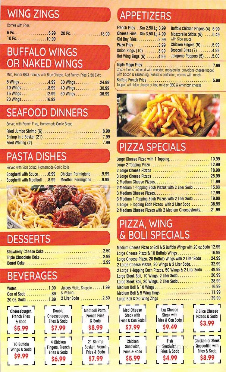 Italiano Pizzeria - Wilmington, DE menu_pic