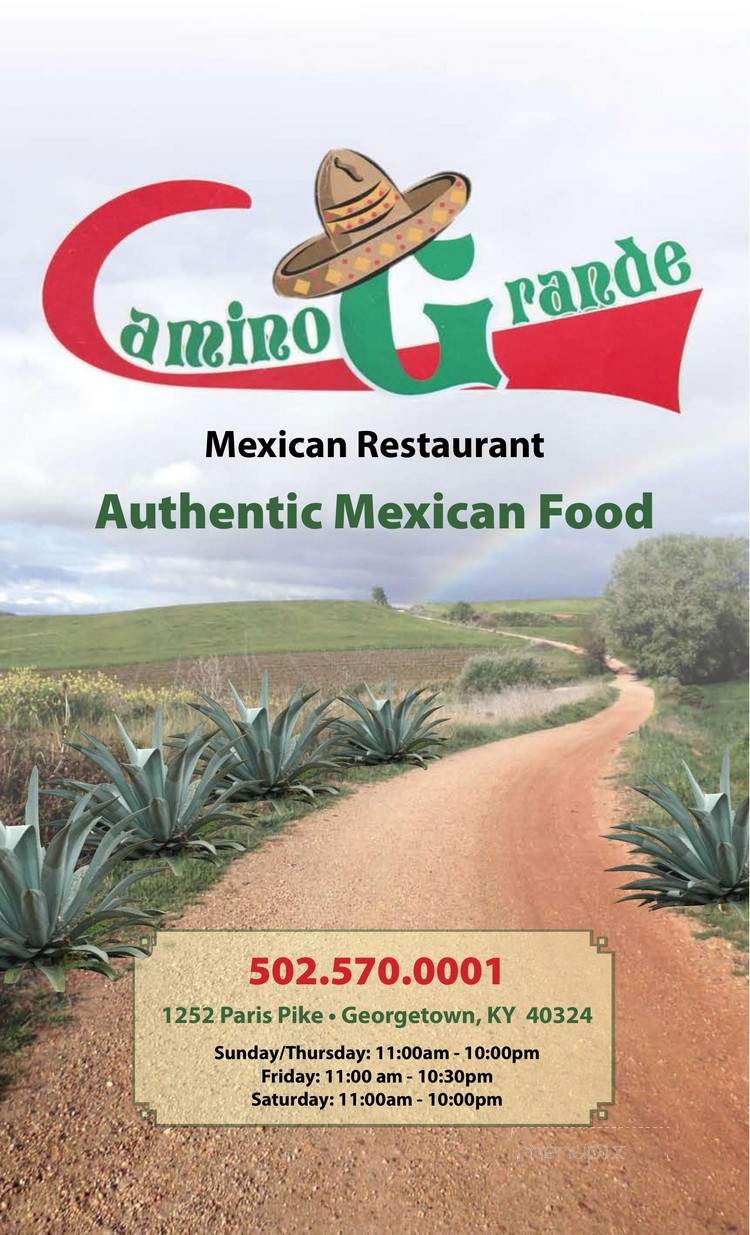 Camino Grande - Georgetown, KY menu_pic