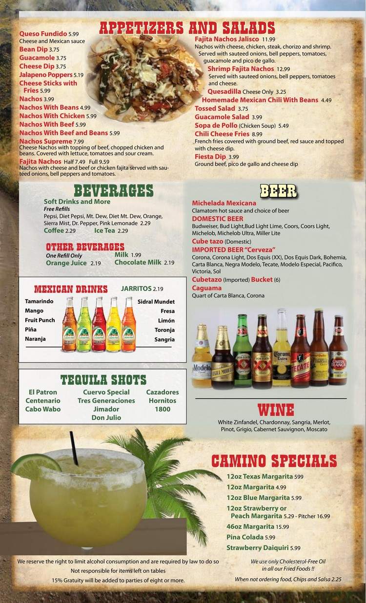 Camino Grande - Georgetown, KY menu_pic