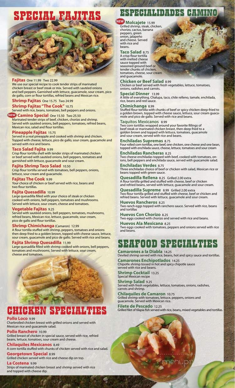 Camino Grande - Georgetown, KY menu_pic